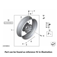 BMW Wheel, Black, Rear - 36318526666