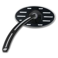 Pro-One Oval Ball-Milled Mirror with Teardrop Cutout Stem - 102610B
