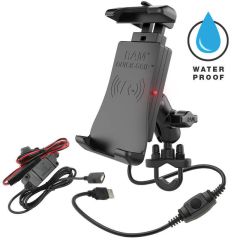 RAM Mounts Quick-Grip Waterproof Wireless Charging Handlebar Mount - RAM-B-149Z-A-UN14W-V7M