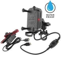 RAM Mounts Tough-Charge Waterproof Wireless Charging Motorcycle Mount - RAM-B-149Z-A-UN12W-V7M