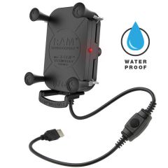 RAM Mounts Tough-Charge with X-Grip Tech Waterproof Wireless Charging Holder - RAM-HOL-UN12WB