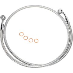 Magnum Polished Stainless E-Z Align Single-Disc Non-ABS Front Brake Line - 56843SW