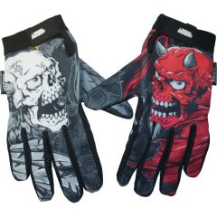 Lethal Threat Good N Evil Skulls Gloves