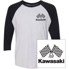 Factory Effex Kawasaki Finish Line Baseball T-Shirt