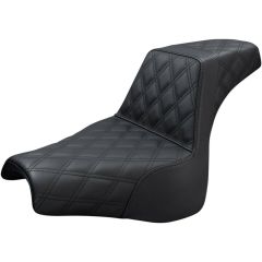 Saddlemen Step-Up Seat Black - Full Lattice Stitch - 818-28-175