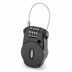 Givi Padlock with Retractable Wire and Combination Lock - S220