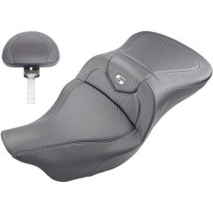 Saddlemen Road Sofa Seat Carbon Fiber - with Driver Backrest - 808-07B-185TBR
