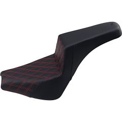 Saddlemen Step-Up Seat Black - Red Lattice Stitch - 818-30-172RD