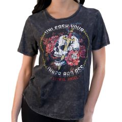 Lethal Threat Womens Unleashed Skull T-Shirt